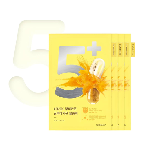 Numbuzin] No.5+ Glutathione Vitamin Concentrated Mask (4ea)  MOIDA