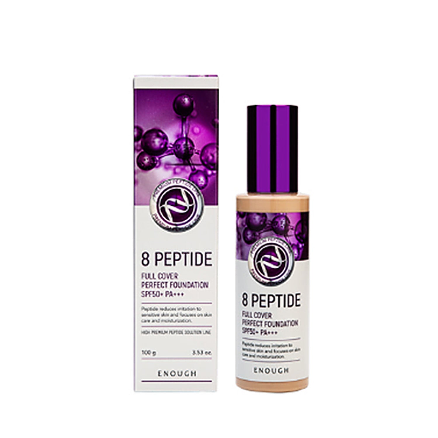 ENOUGH] 8 peptide foundation (3 colors) – MOIDA
