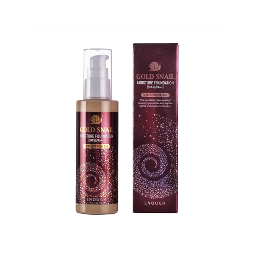 [ENOUGH] Gold Snail Moisture Foundation 100ml (2 colors) – MOIDA