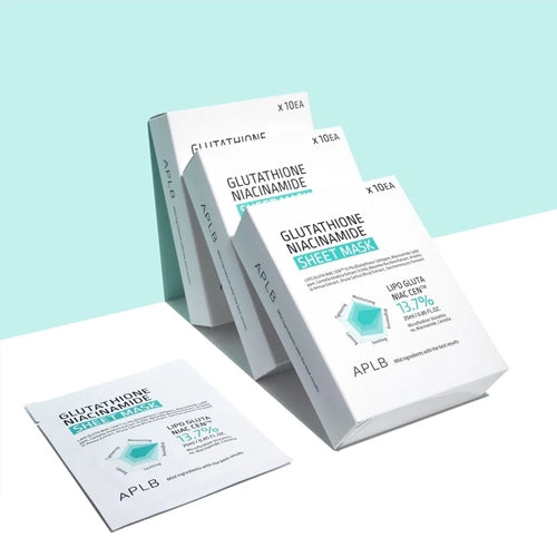 glutathione niacinamide sheet mask APLB Glutathione Niacinamide Sheet Mask (10ea)