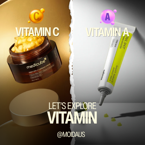 🔍💊Vitamin A vs. Vitamin C in Skincare: What Each One Does for Your Skin