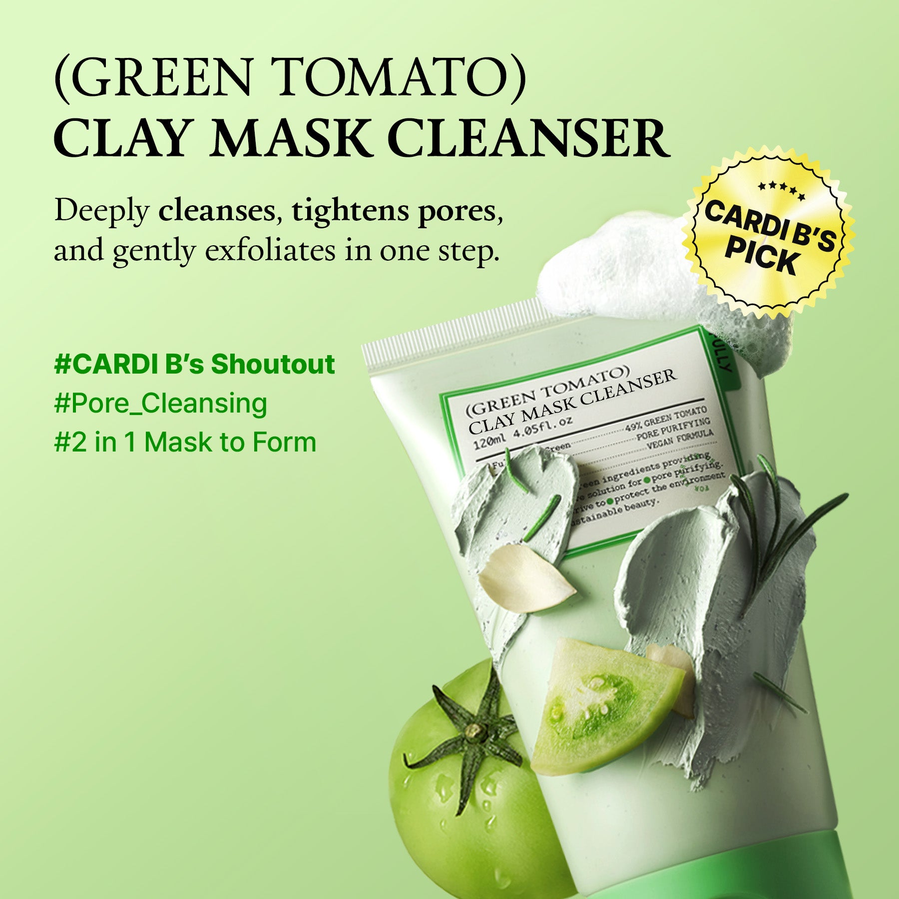 [FULLY] Green Tomato Clay Pack Cleanser 120ml