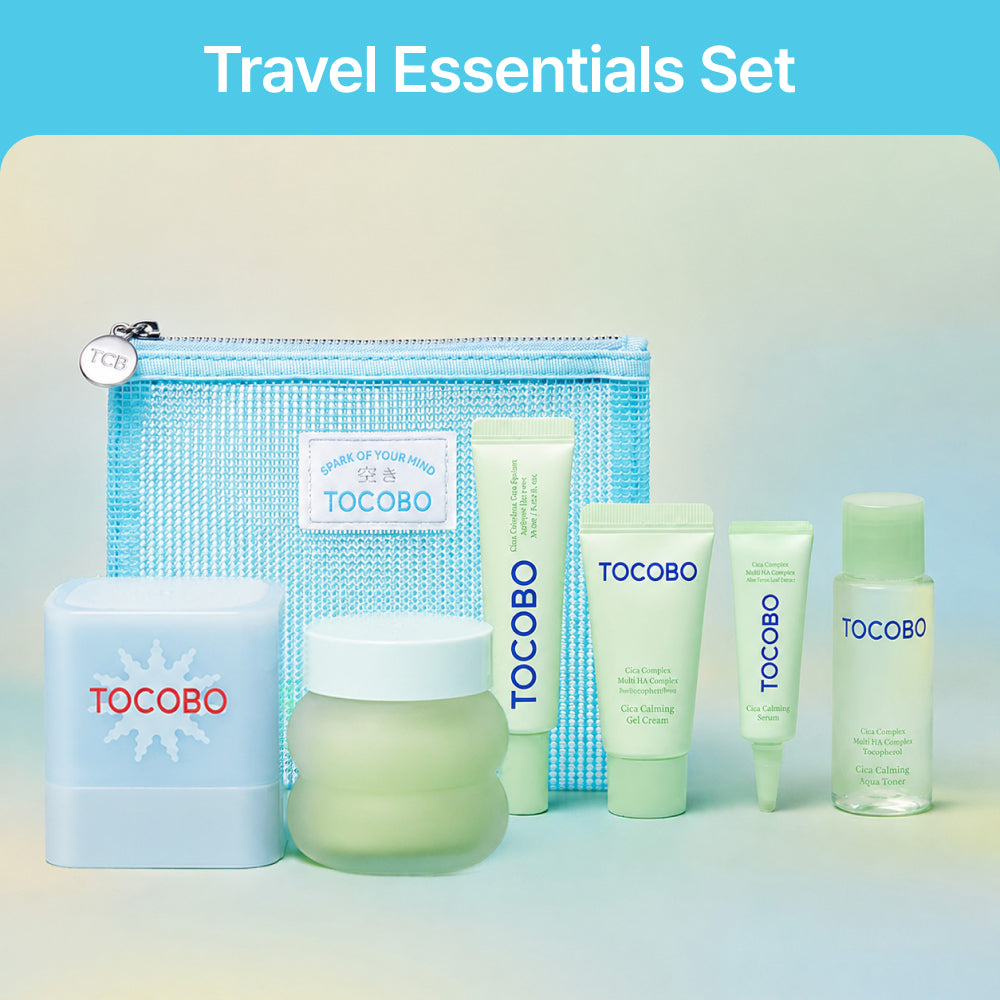 MOIDA SET [TOCOBO] Travel-Ready Calming Set (Skincare Kit + Sun Stick + Lip Mask)