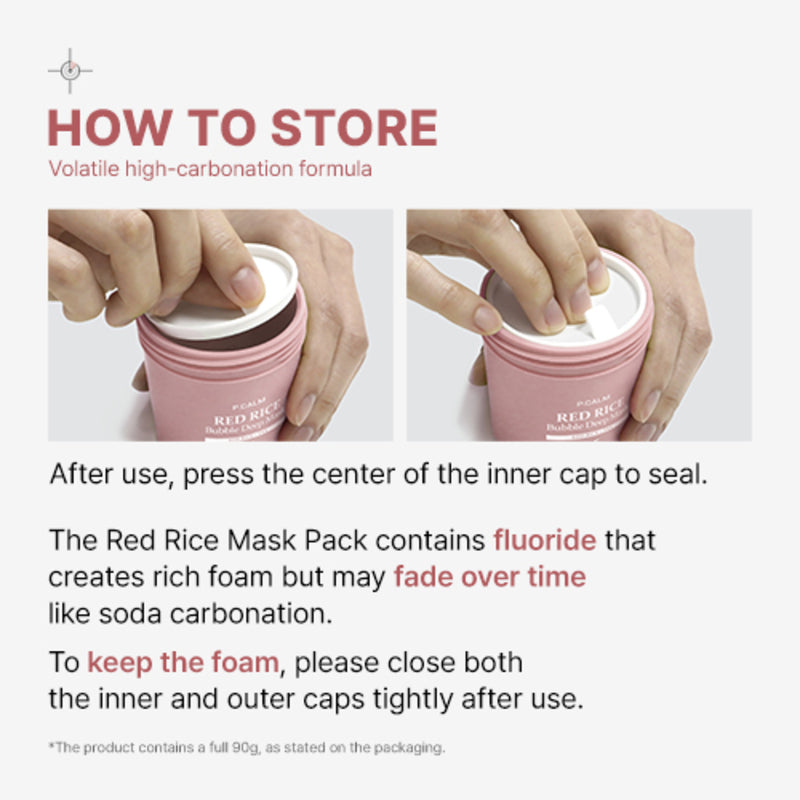 [P.CALM] Red Rice Bubble Deep Mask 90ml