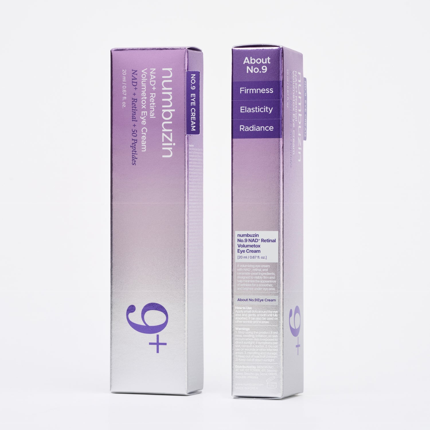 [Numbuzin] No.9 NAD Retinal Volumetox Eye Cream 20ml (Tube)