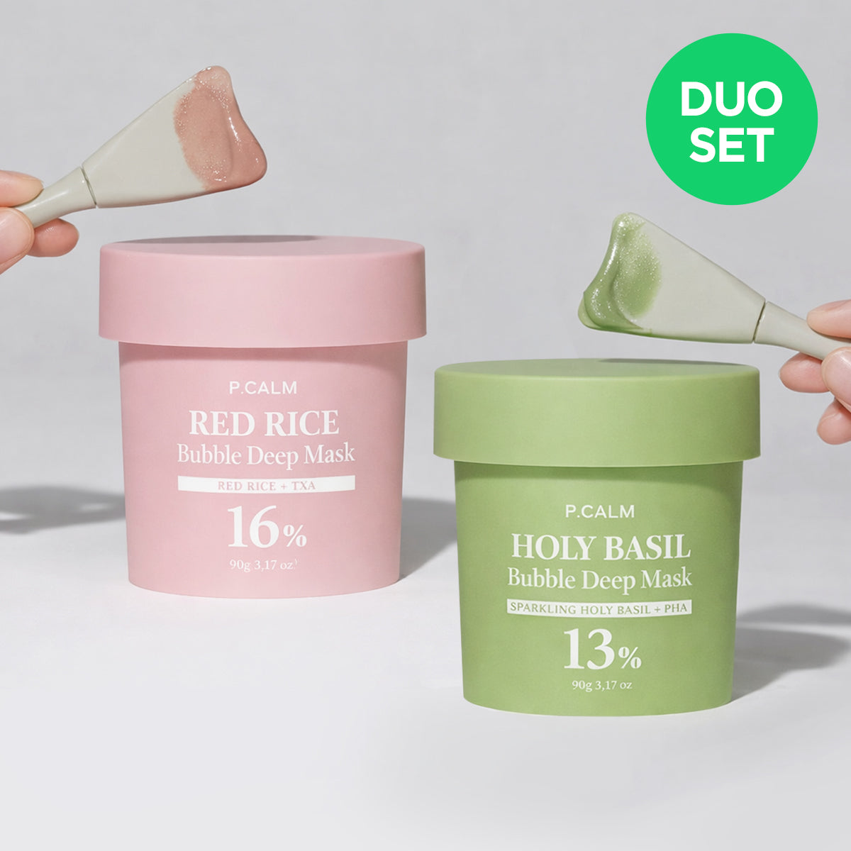 MOIDA SET [P.CALM] Bubble Deep Masks: Holy Basil & Red Rice