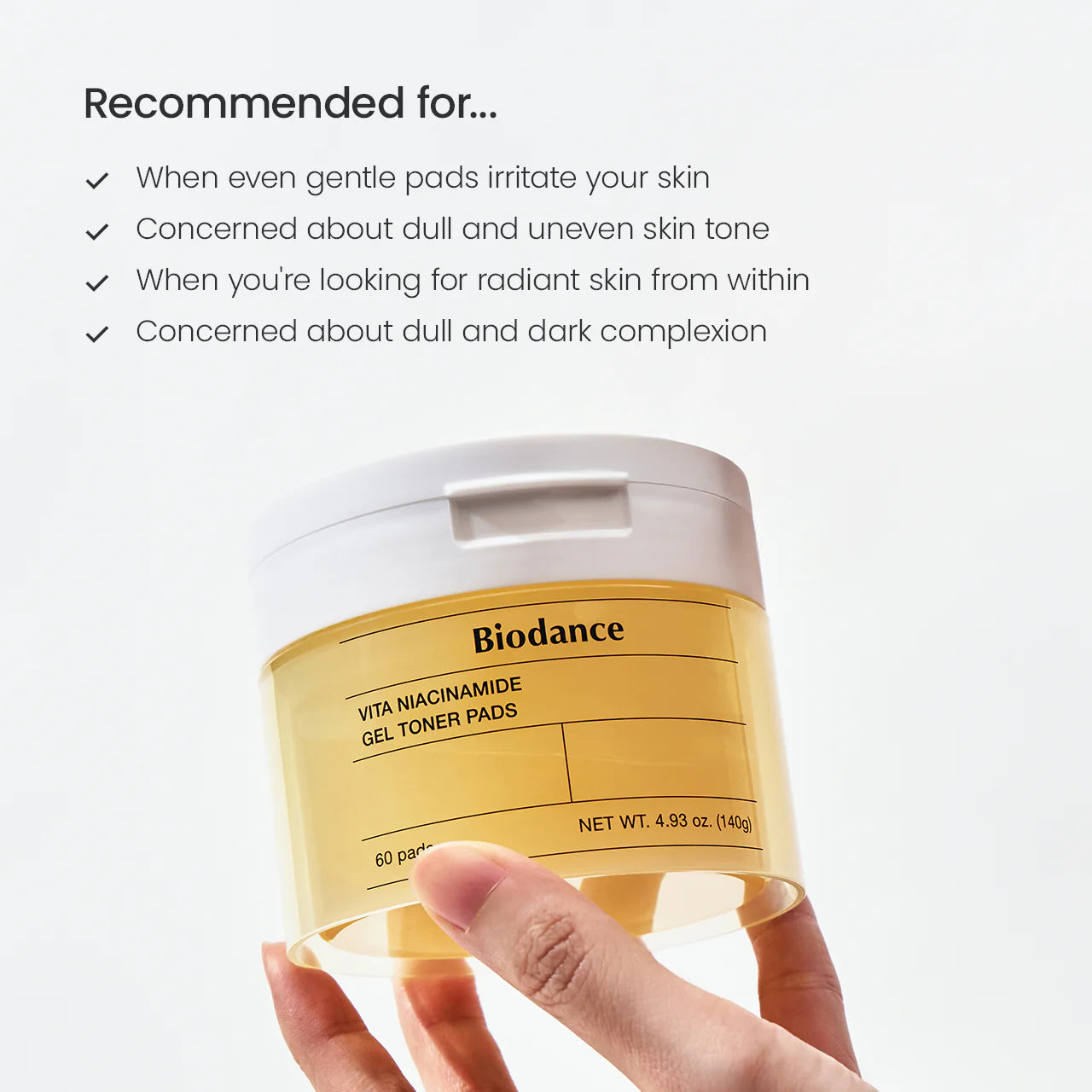 [Biodance] Vita Niacinamide Gel Toner Pads (60 pads)