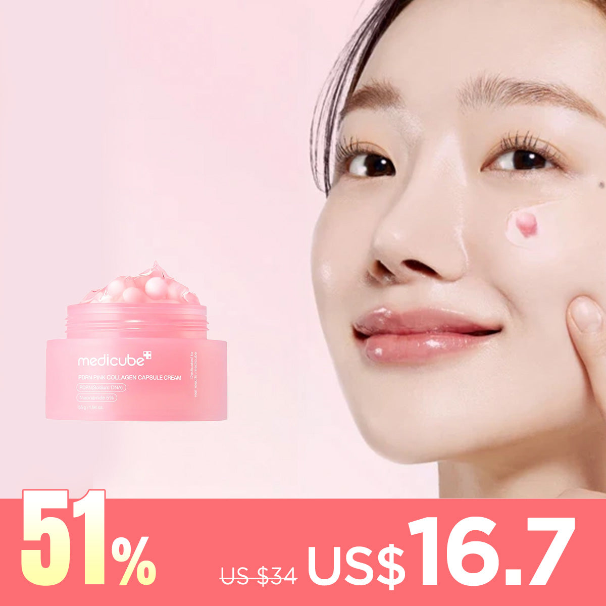 [Medicube] PDRN Pink Collagen Capsule Cream 55g