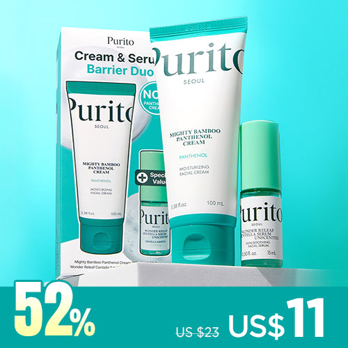 *Special Price* Exclusive Set [Purito Seoul] Set: Panthenol Bamboo Cream + Releaf Serum