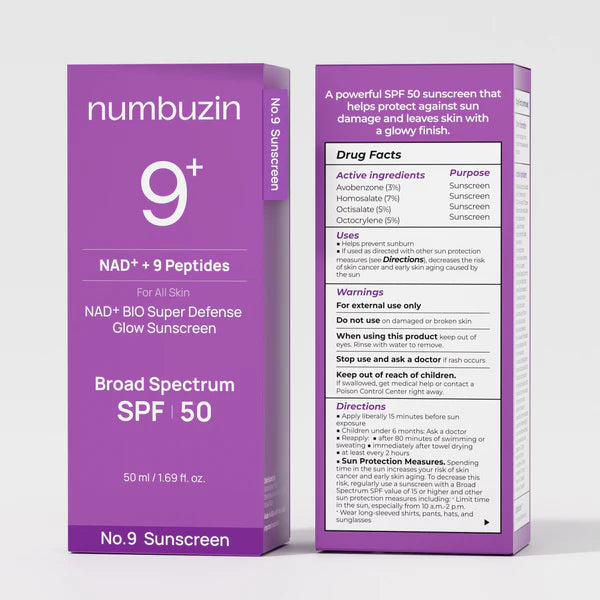 [Numbuzin] No.9 NAD+ BIO Super Defense Glow Sunscreen 50ml