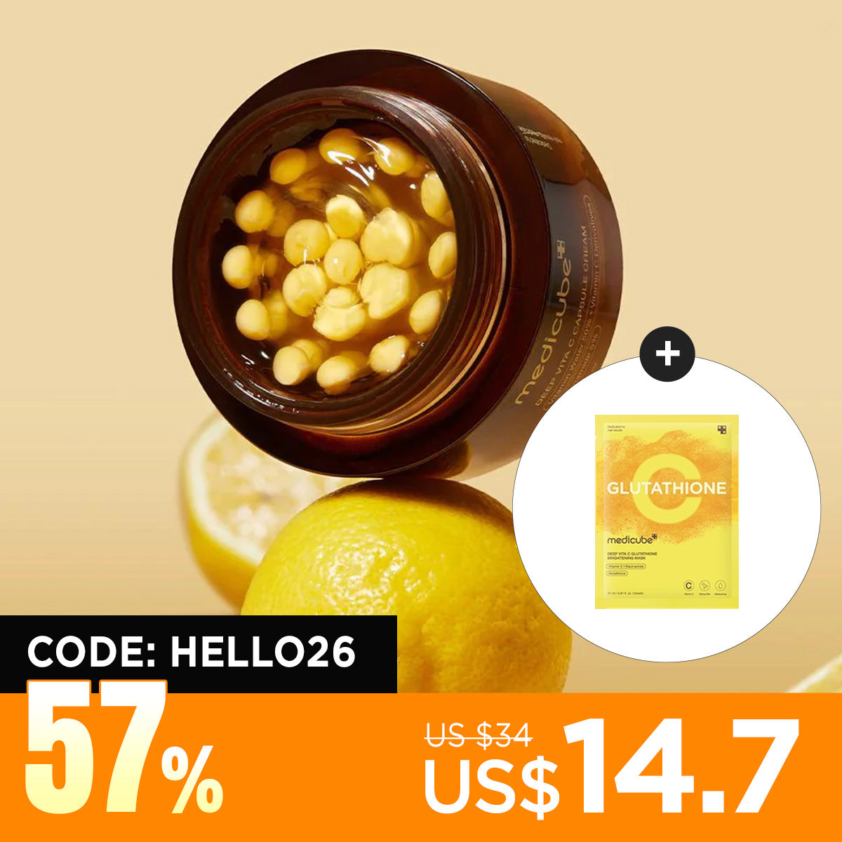 [Medicube] Deep Vita C Capsule Cream 55ml + Free Gift