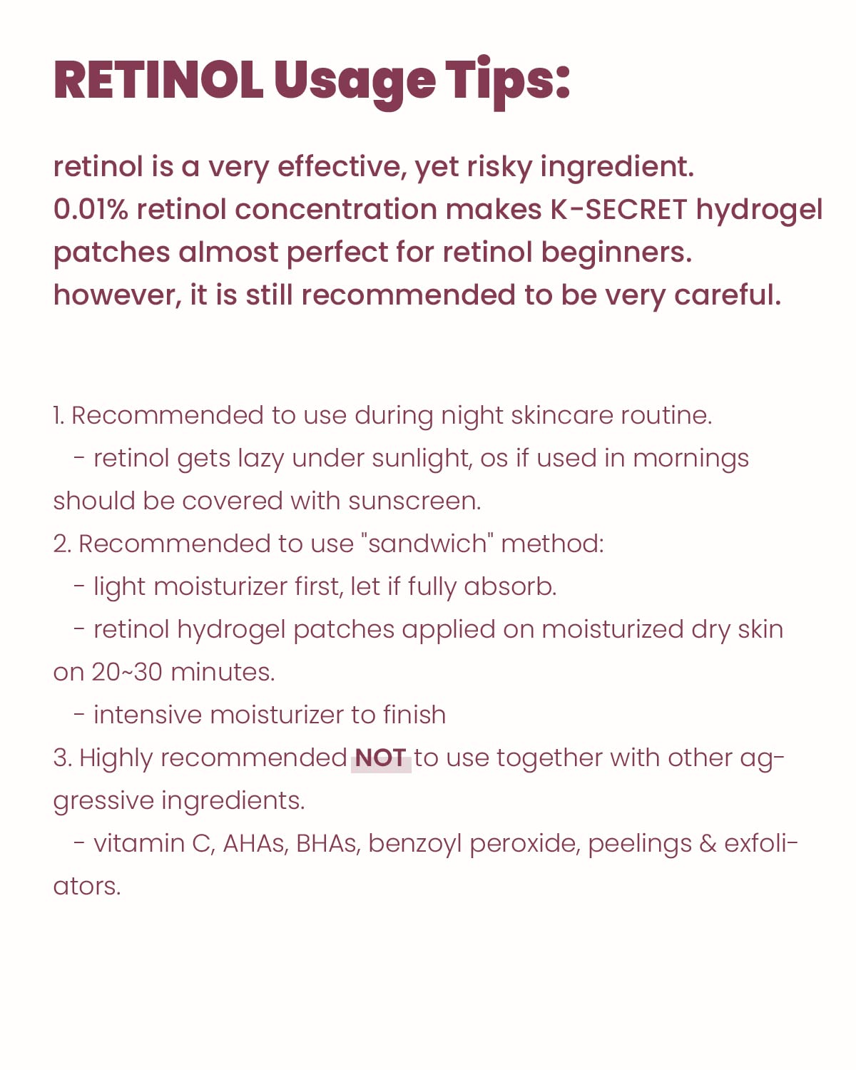 [KSECRET] Retinol Advanced Regenerating Eye Gel Patches