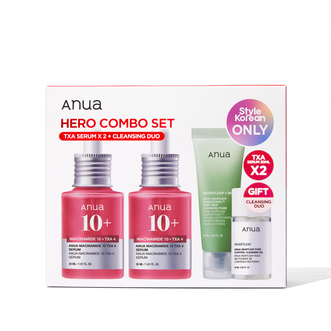 Exclusive Set [Anua] Brightening Hero Combo Set (Free Gift : Mini Cleansing Foam & Oil) *Special Price*