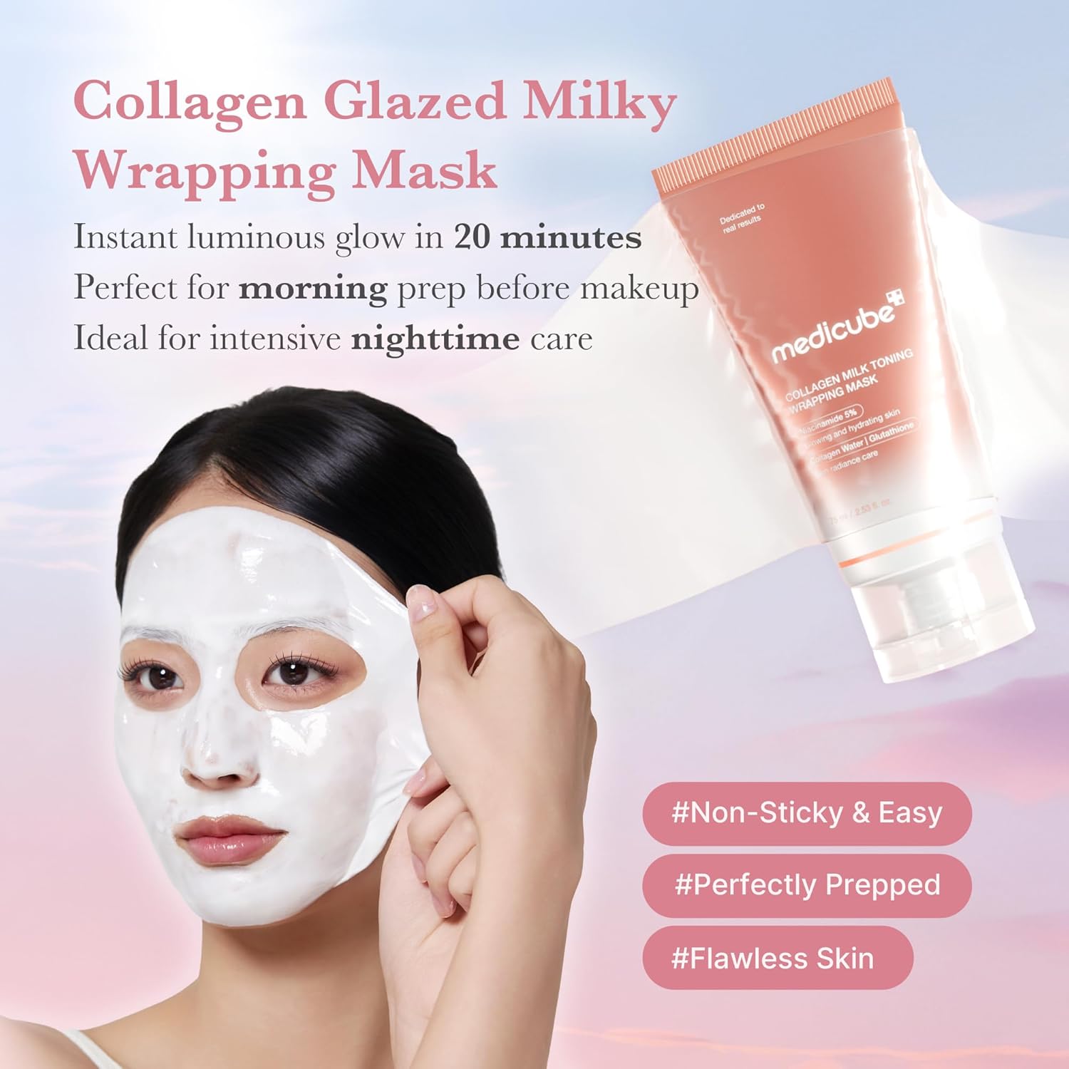 [MEDICUBE] Collagen Milk Toning Wrapping Mask 75ml