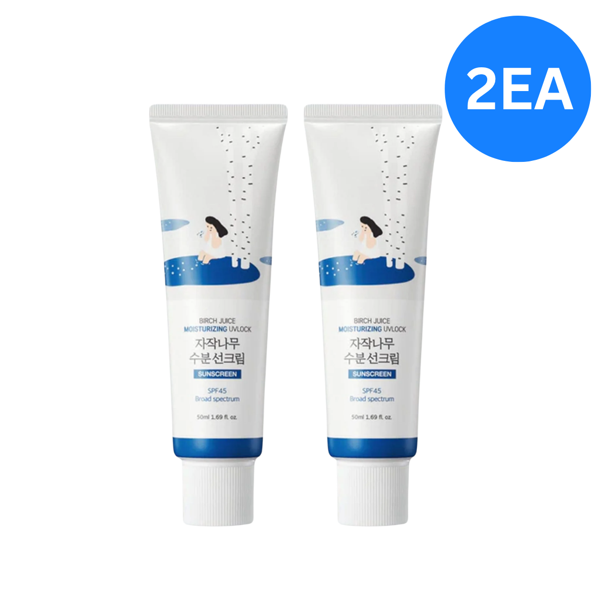 2EA [ROUND LAB] Birch Moisturizing Sunscreen UVLock SPF 45+ 50ml *Special Price*