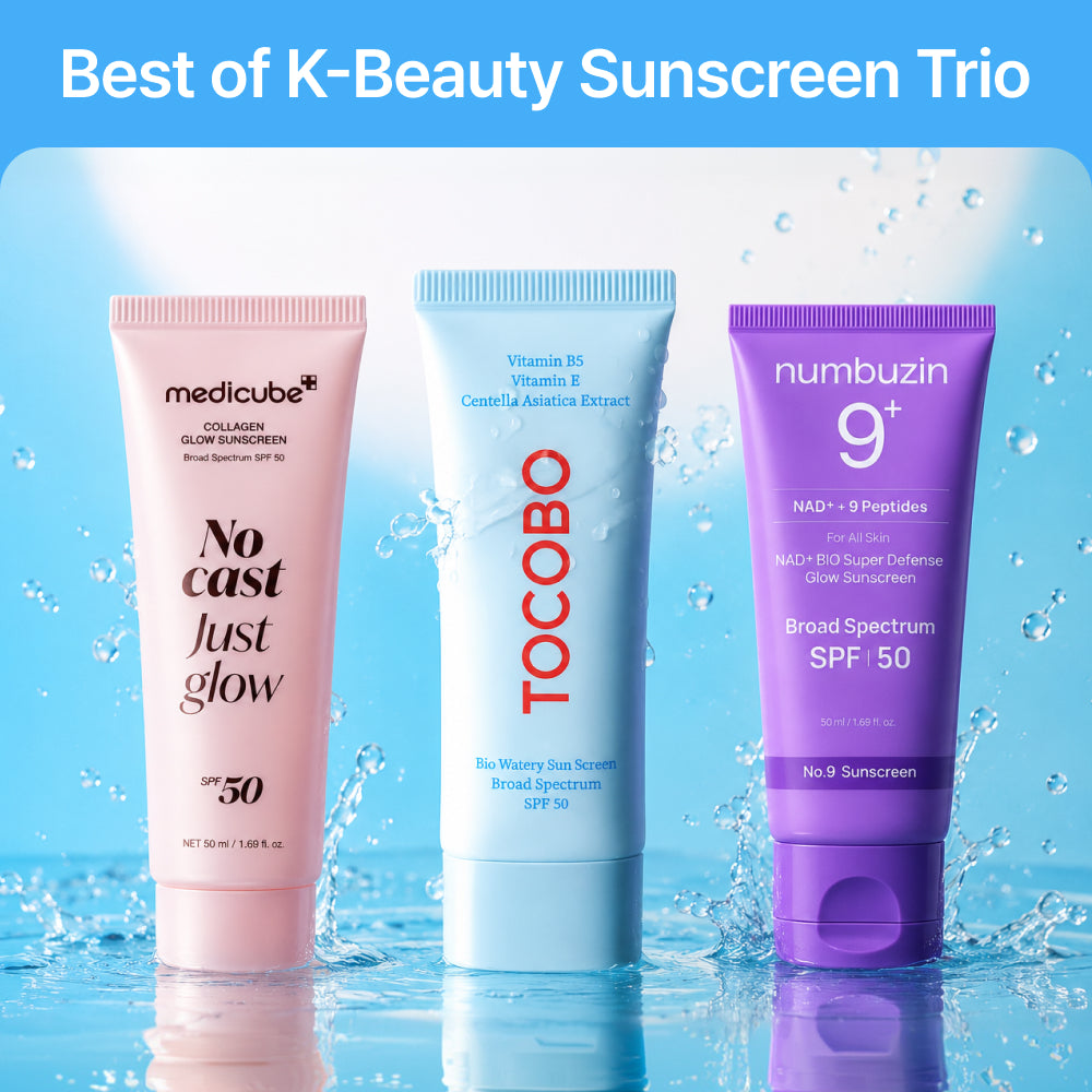 MOIDA SET [MOIDA] Best of K-Beauty Sunscreen Trio (Medicube + Numbuzin + TOCOBO)