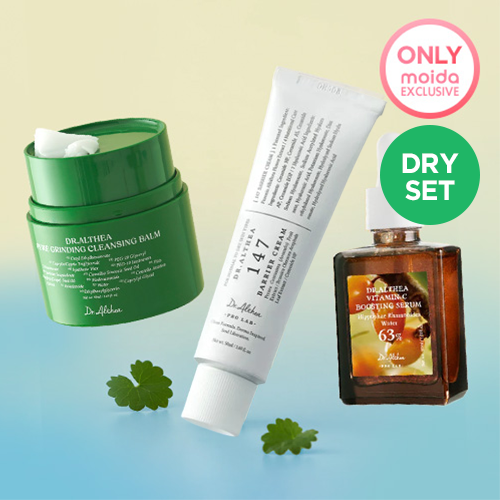 *SPECIAL PRICE* [Dr. Althea] 147 Relief Cream + Vitamin C Boosting Serum + Pure Grinding Cleansing Balm