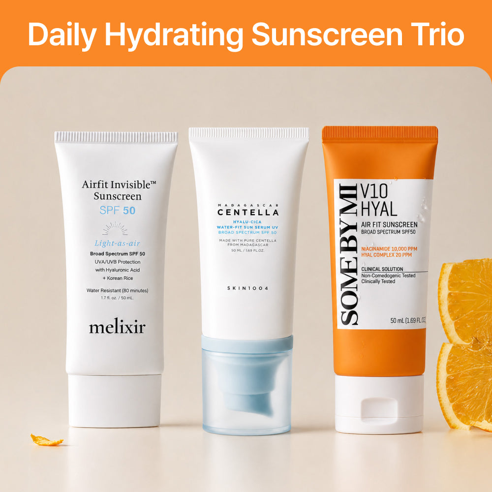MOIDA SET [MOIDA] Daily Hydrating Sunscreen Trio (Skin1004 + Somebymi + Melixir)