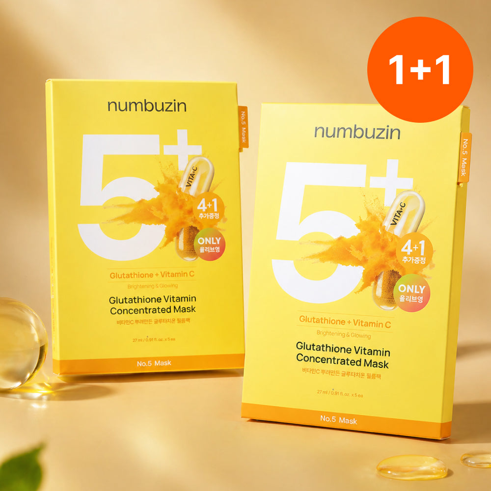 *Special Price* 1+1 [Numbuzin] No.5 Glutathione Vitamin Mask (5ea*2)