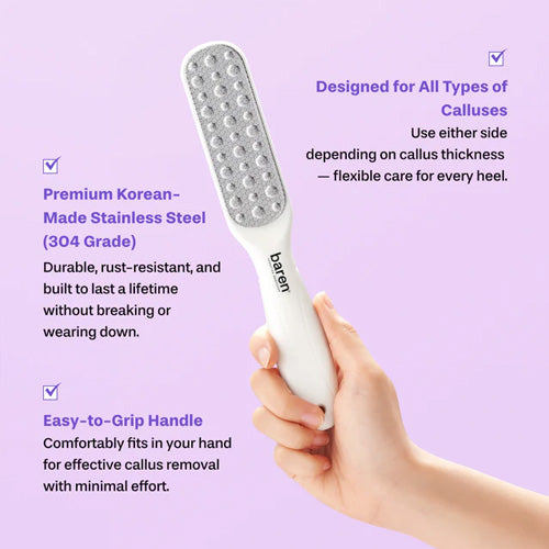 [baren] Callus Remover Kit for Feet: Foot File & Peeling Foot Spray *Flash Deal*