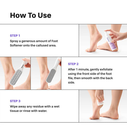 [baren] Callus Remover Kit for Feet: Foot File & Peeling Foot Spray *Flash Deal*