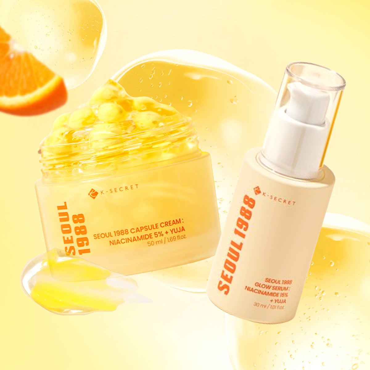 [KSECRET] SEOUL 1988 Niacinamide + Yuja Set ECream & Serum)