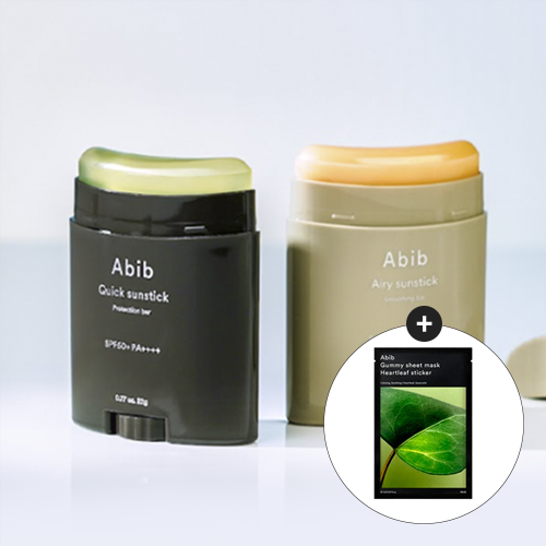 [Abib] Sunstick Bar Duo + Free Gift(Gummy Sheet Mask 1ea)
