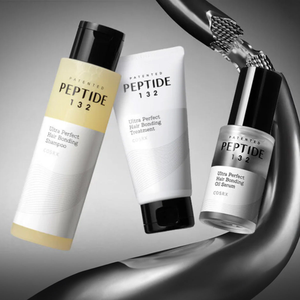 MOIDA SET [COSRX] PEPTIDE-132 Ultra Perfect Hair Set (Shampoo + Serum + Treatment) *Special Price*