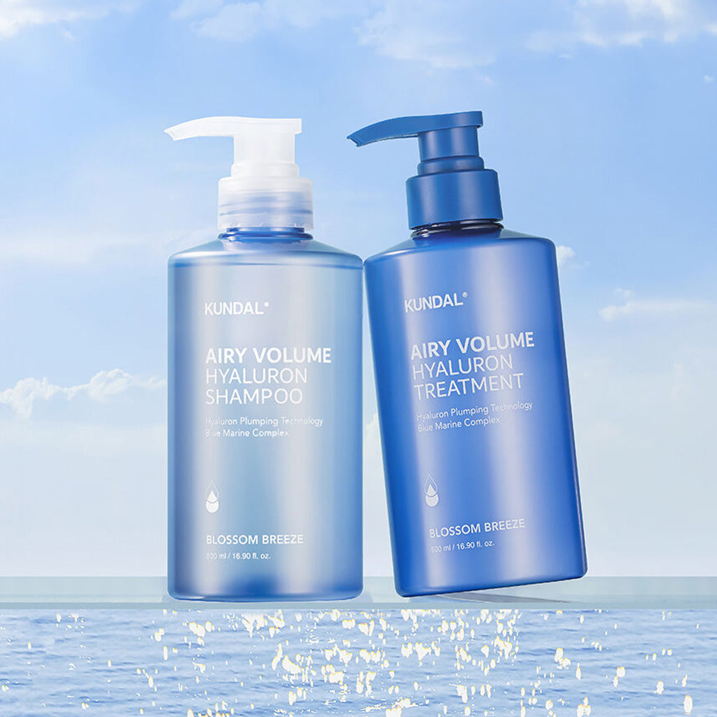 [KUNDAL] Airy Volume Hyaluron Edition (Shampoo 300ml + Treatment 300ml) #Blossom Breeze