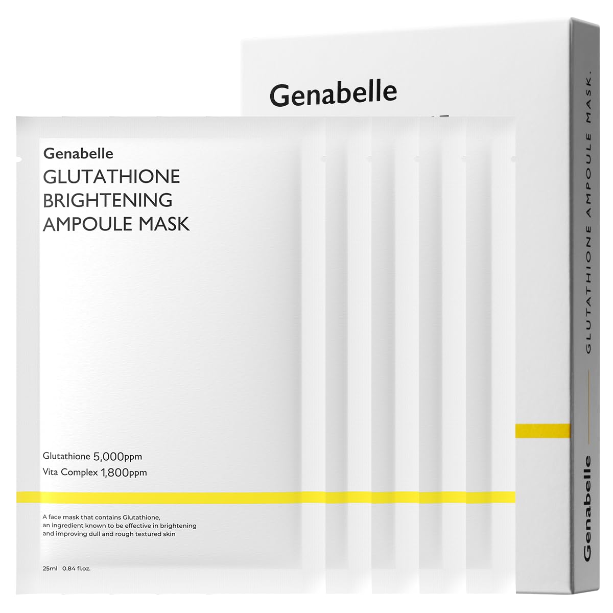 [Genabelle] Glutathione Brightening Ampoule Mask 25ml (5ea)