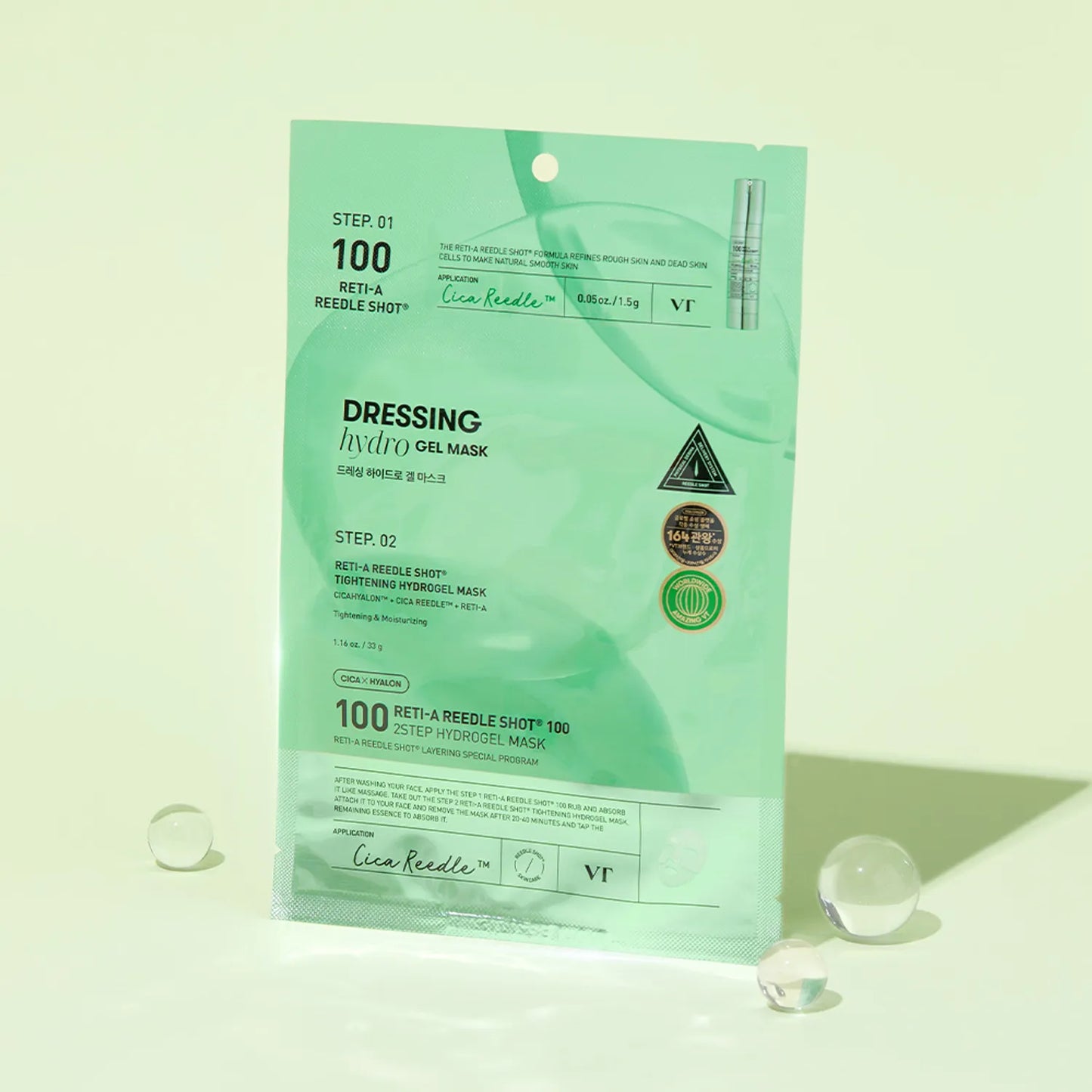 [VT Cosmetics] Reti-A Reedle Shot 100 2-Step Hydrogel Mask (1ea)