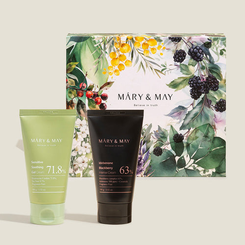 *Gift Set* [Mary&May] Soothing Gel Cream+Idebenone Blackberry Cream Duo Set
