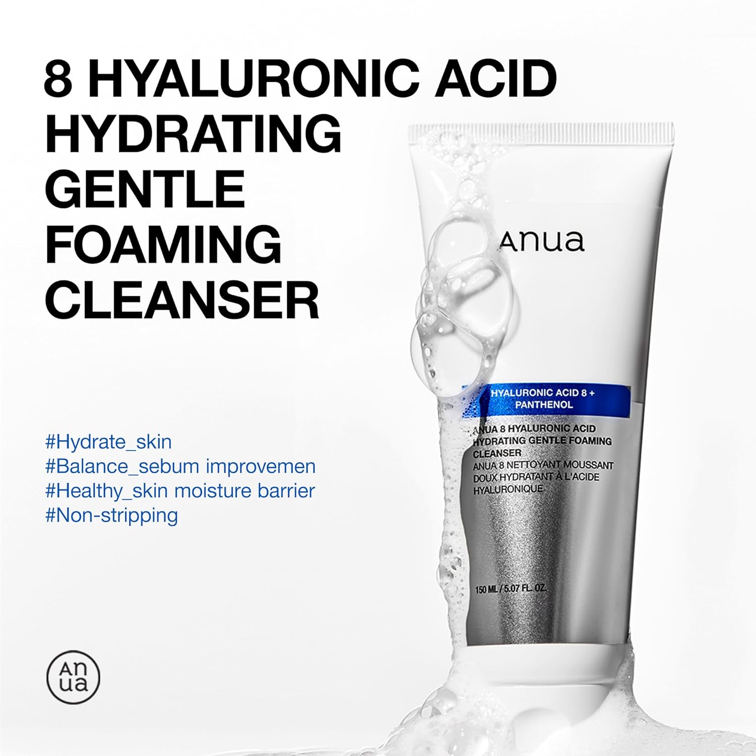*Special Price* [Anua] 8 Hyaluronic Acid Moisturizing Cleanser Duo (Foam + Gel Cleanser)