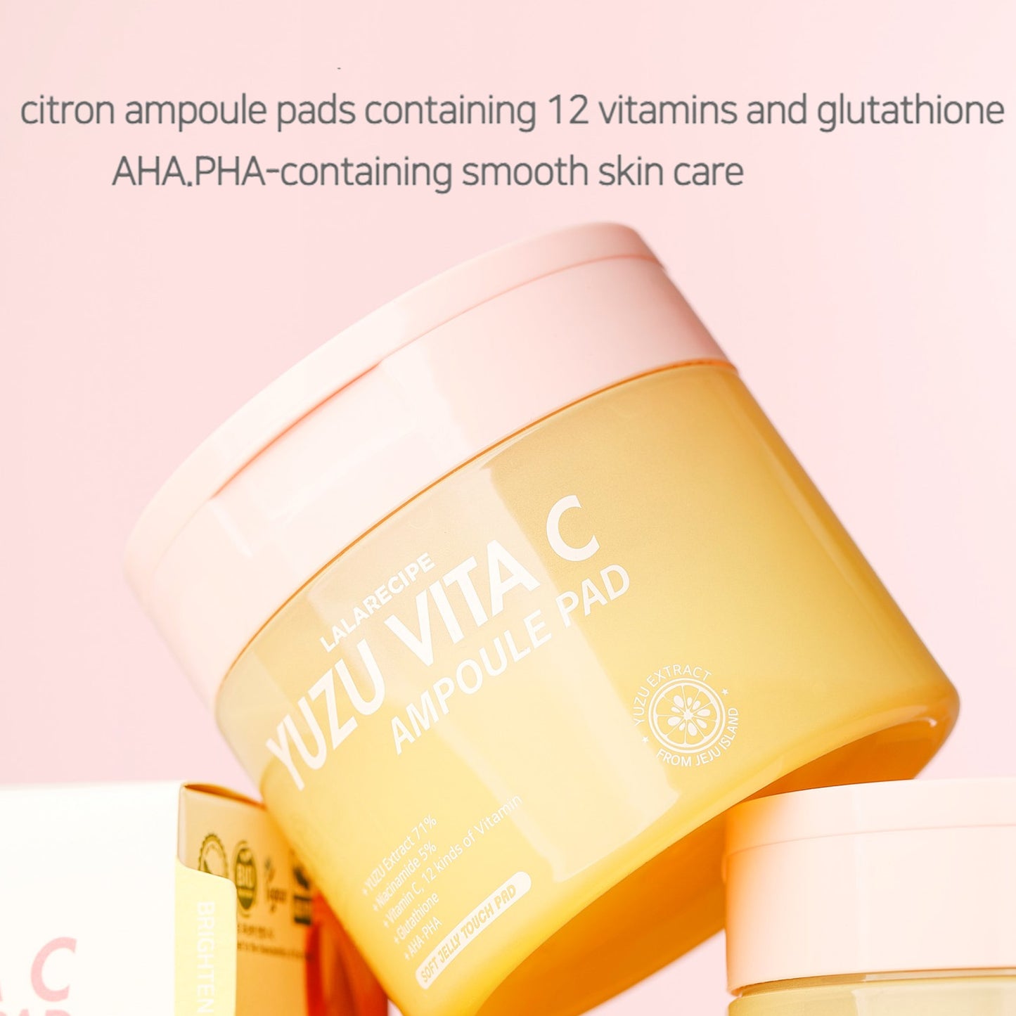 [LalaRecipe] Yuzu Vita C Ampoule Pad 150ml (80pcs)