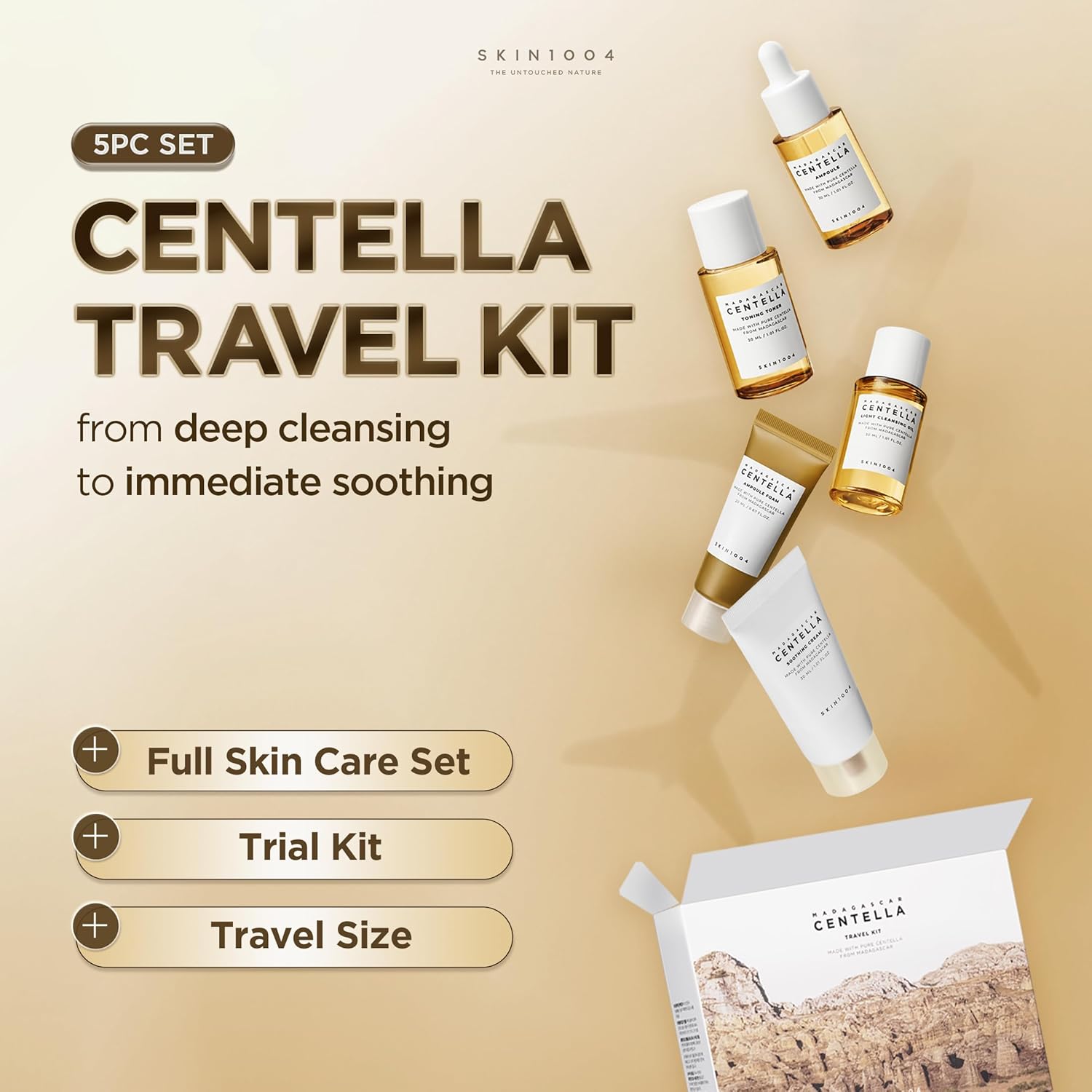 MOIDA SET [SKIN1004] Madagascar Centella Travel Essentials Set (Skincare Kit + Sheet Mask 5ea)