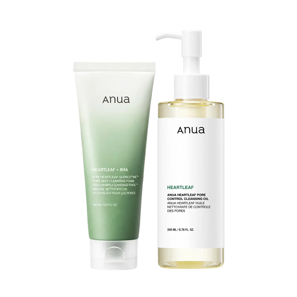 MOIDA SET [Anua] Heartleaf Pore & Blackhead Care Routine for Pore-Prone & Sensitive Skin (Cleansing Oil + Foam) *Special Price*