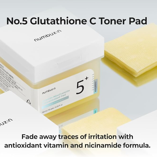 [numbuzin]No.5+ Glutathione Vitamin Concentrated Toner Pads 180ml (70Pads)