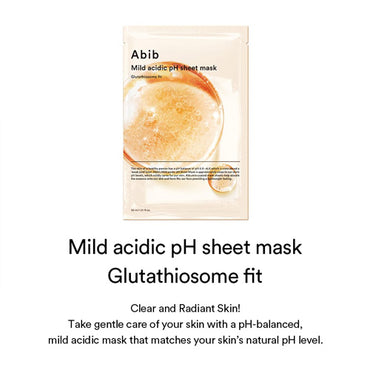 [Abib] Mild acidic pH sheet mask Glutathiosome fit (1ea)