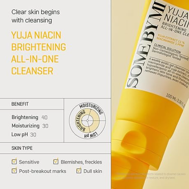 [SOMEBYMI] Yuja Naiacine Brightening All-In-One Cleanser 100ml