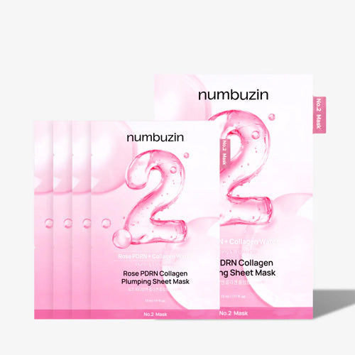 [Numbuzin] No.2 Rose PDRN Collagen Plumping Sheet Mask (5ea)