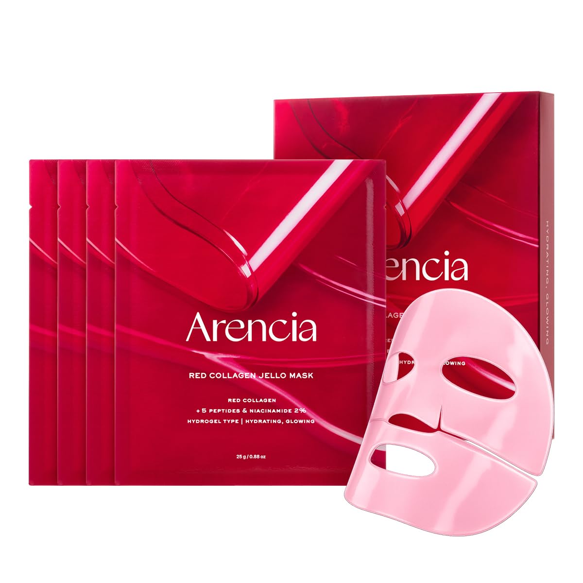 [ARENCIA] Red Collagen Jello Mask 25g (4ea)