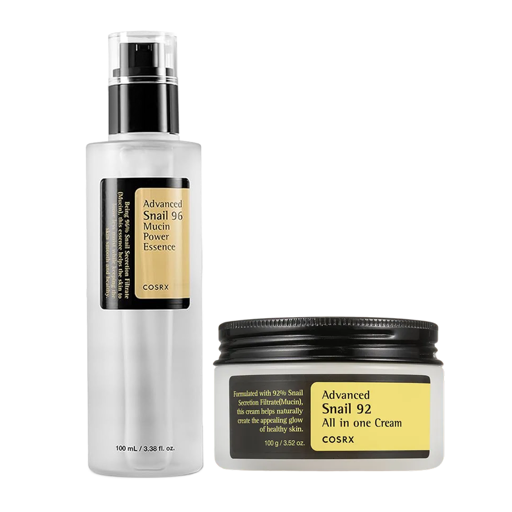 MOIDA SET [COSRX] Snail 96 Mucin Repair Care Routine for Damaged & Dehydrated Skin (Essence + Cream) *Special Price*