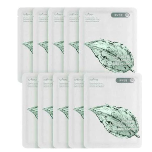 [ISNTREE] Mugwort Calming Gauze Mask (10ea)