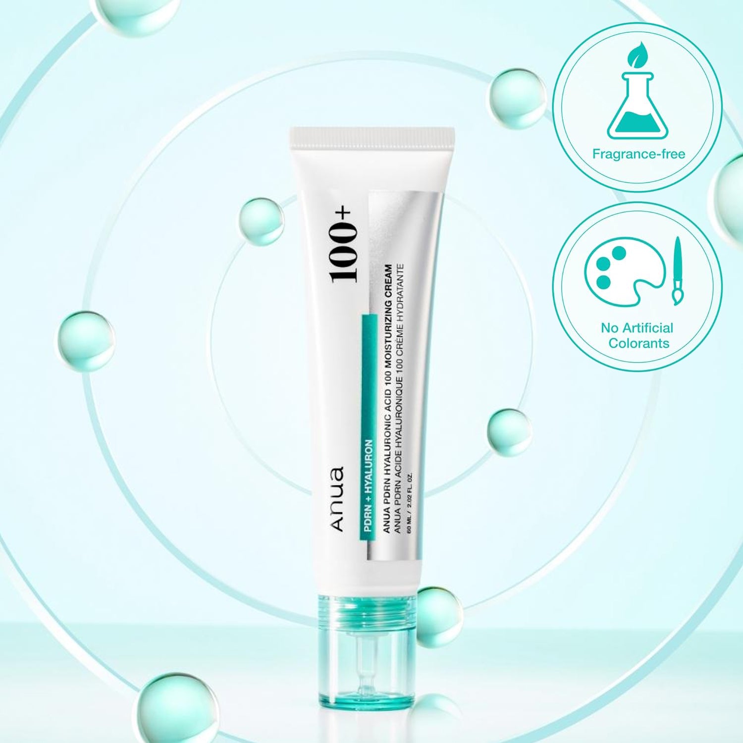 [Anua] PDRN Hyaluronic Acid 100 Moisturizing Cream 60ml