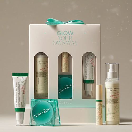 [AXIS-Y] Glow Your Ownway Set (Dark Spot Correcting Glow Toner + Vegan Collagen Eye Serum + Dark Spot Correcting Glow Serum + You Glow Compact Mirror)