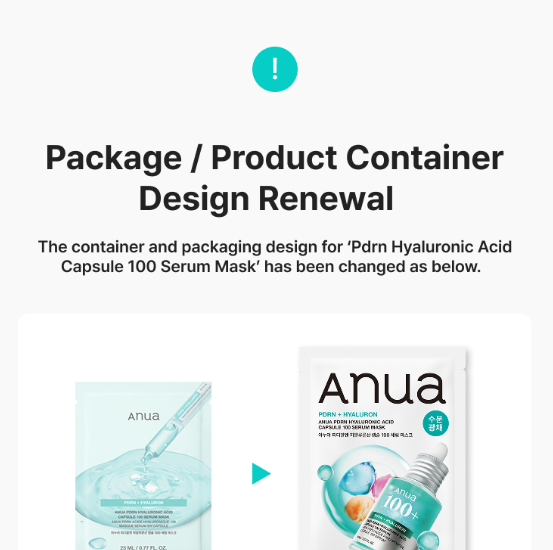 [Anua] *renew* PDRN Hyaluronic Acid Capsule 100 Serum Mask (1ea/5ea)