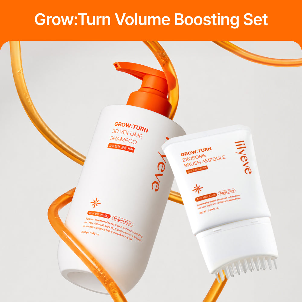 MOIDA SET [lilyeve] Grow:Turn Volume Boosting Set (Shampoo 500ml & Brush Ampoule)
