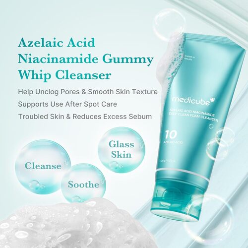 [Medicube] Azelaic Acid Niacinamide Deep Clean Foam Cleanser 120ml