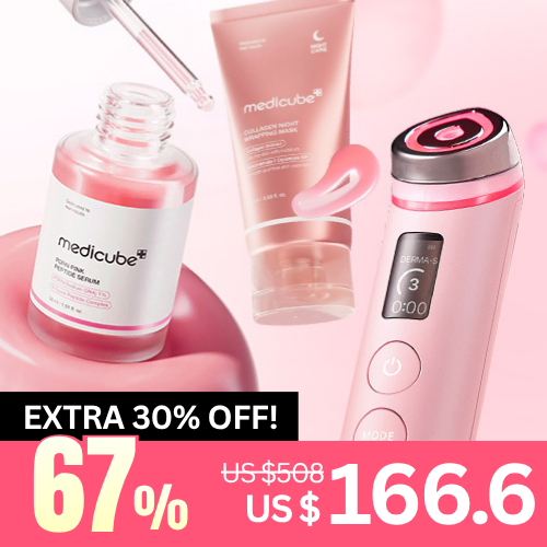 MOIDA SET [MEDICUBE] Special Pink Care Set (AGE-R Booster Pro + Wrapping Mask + PDRN Serum)