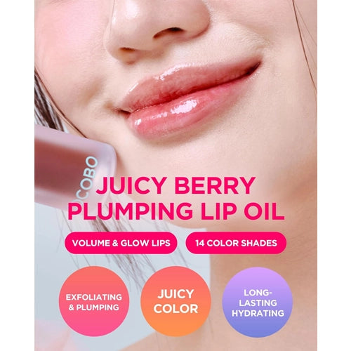 [TOCOBO] Juicy Berry Plumping Lip Oil Glam Max 4ml (14 colors)